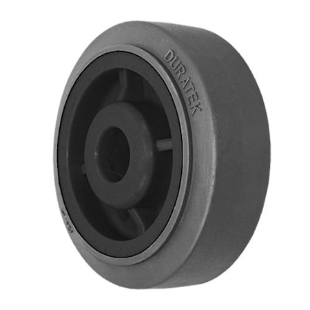 Durastar Wheel, 6X2" Duratek Rubber, Thermoplastic Rubber, Polyolefin (Gray ,  620PPR84H-EC